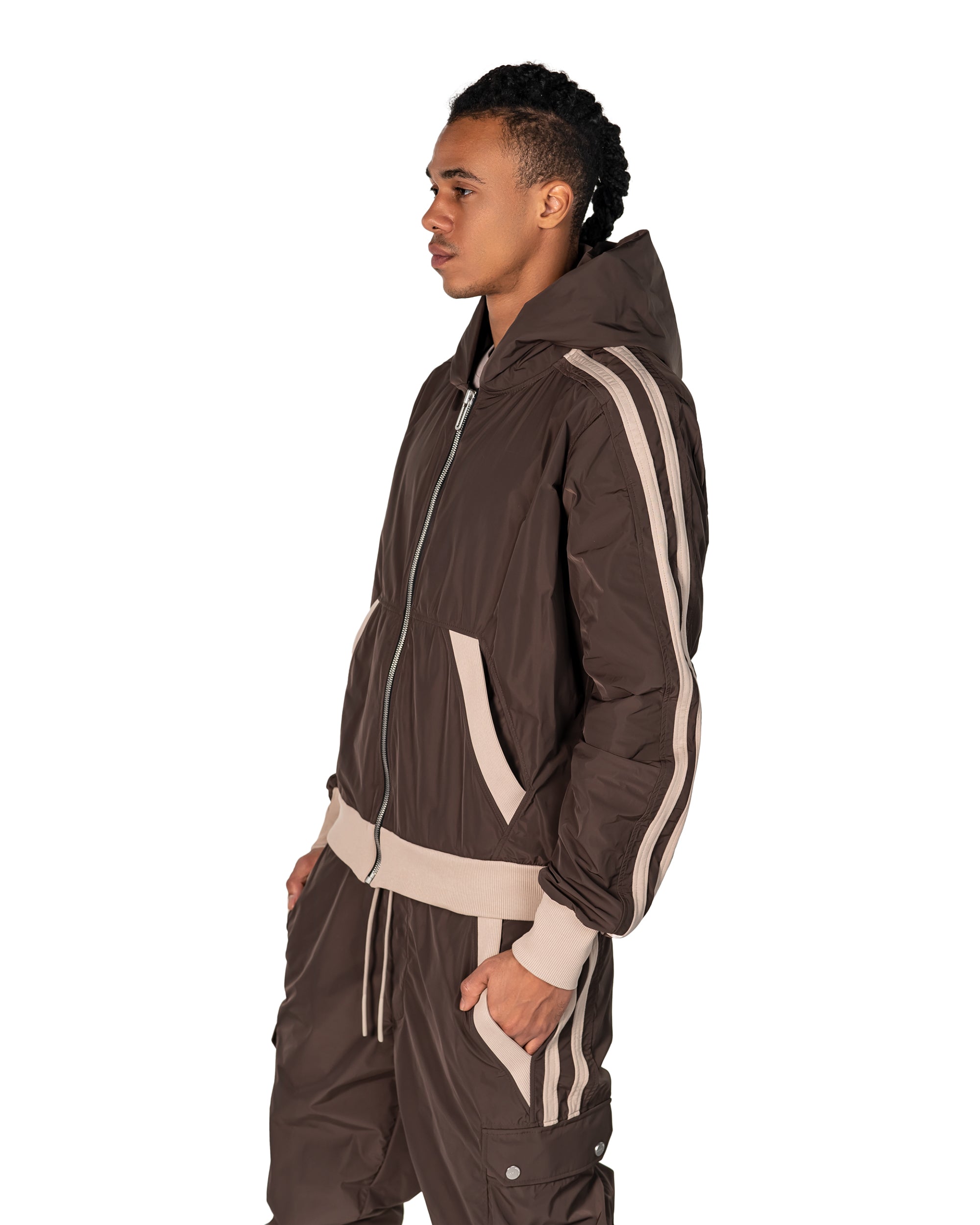 Stripes zipper hoodie - H14109