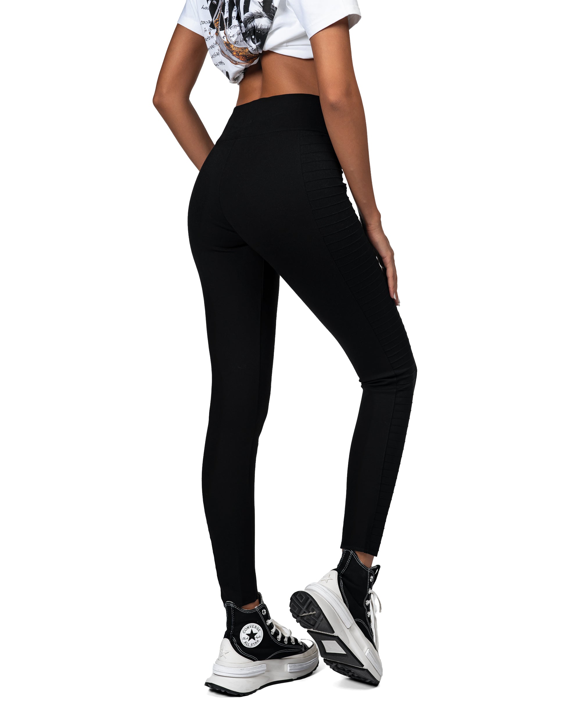 Ribbed leggings pants - P23039