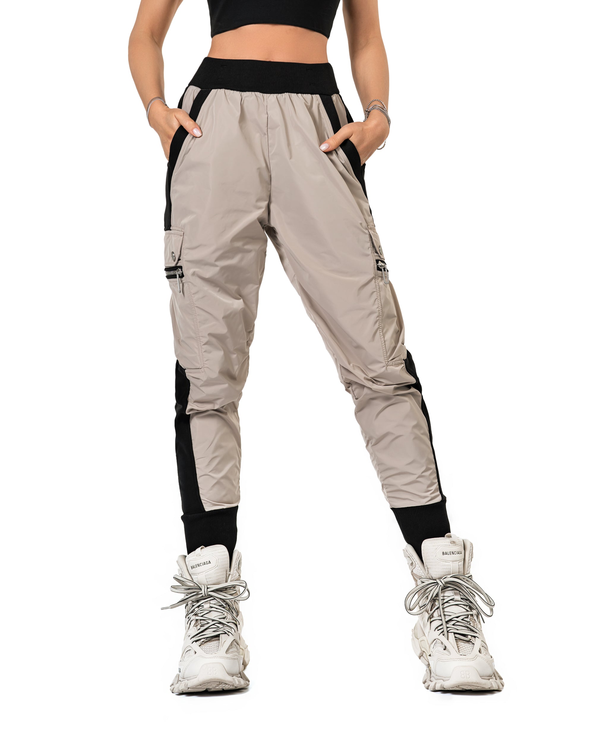 Stripe cargo pants - P24133