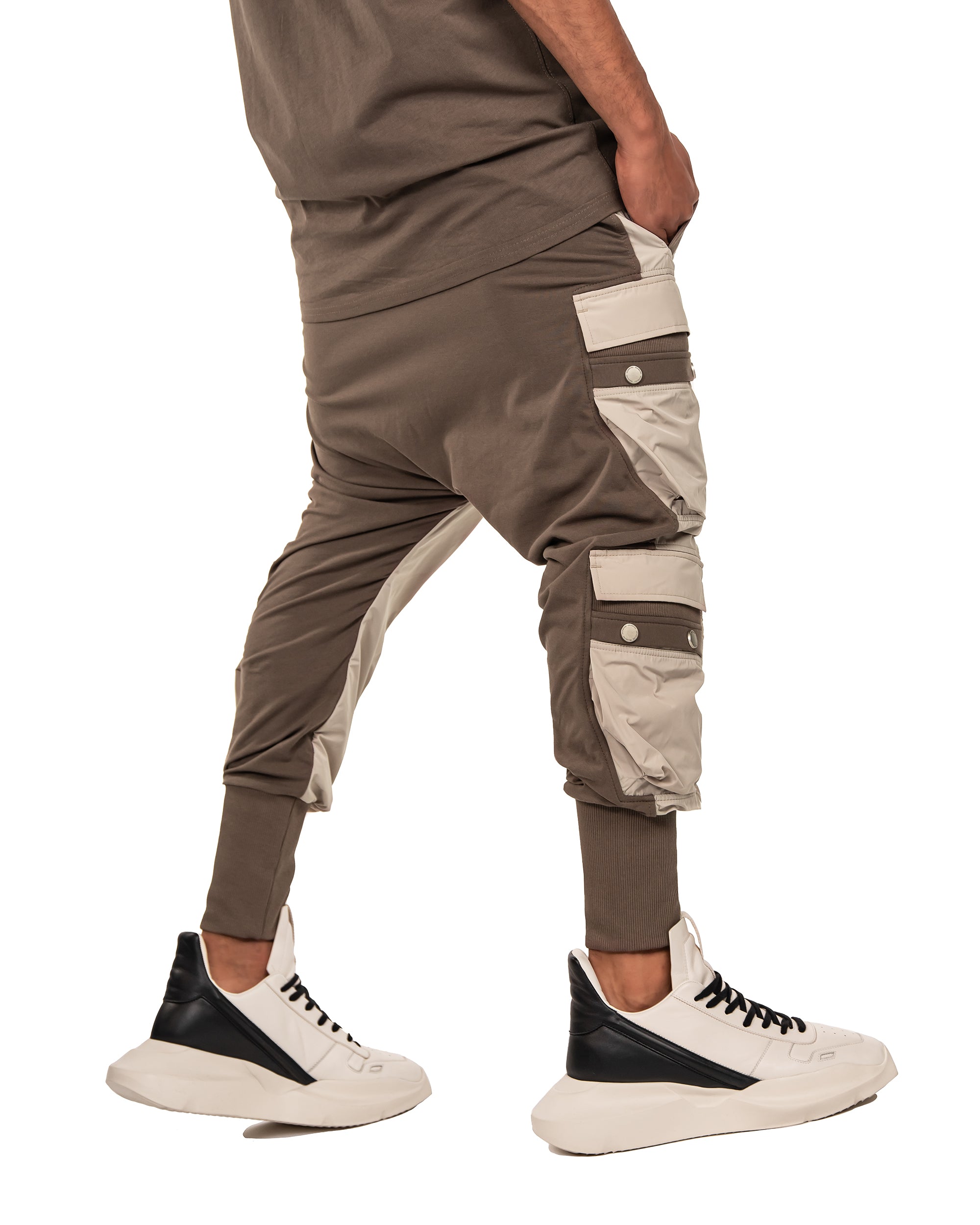Two-tone four cargo pants - P12810