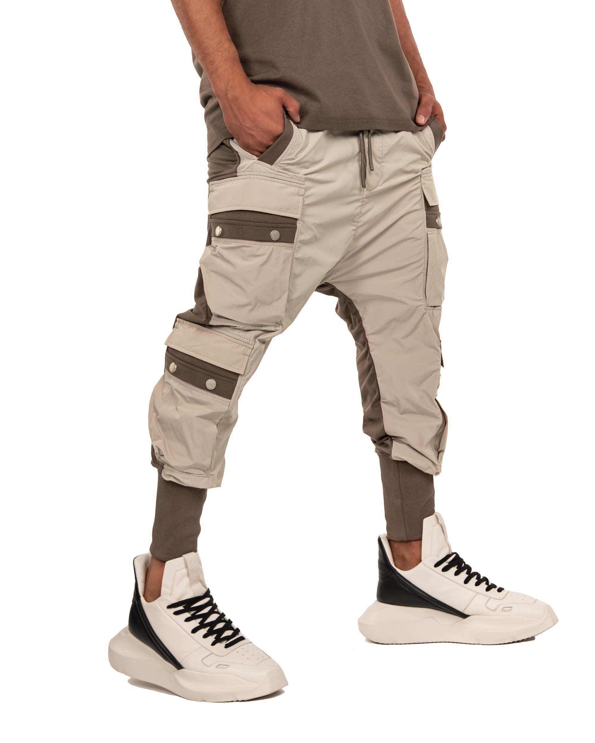 Two-tone four cargo pants - P12810